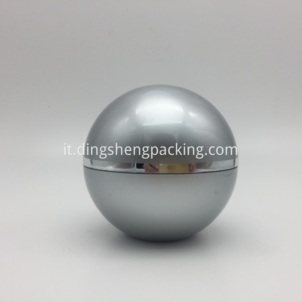 Plastic Material Acrylic Round Ball Shaped Cream Jar